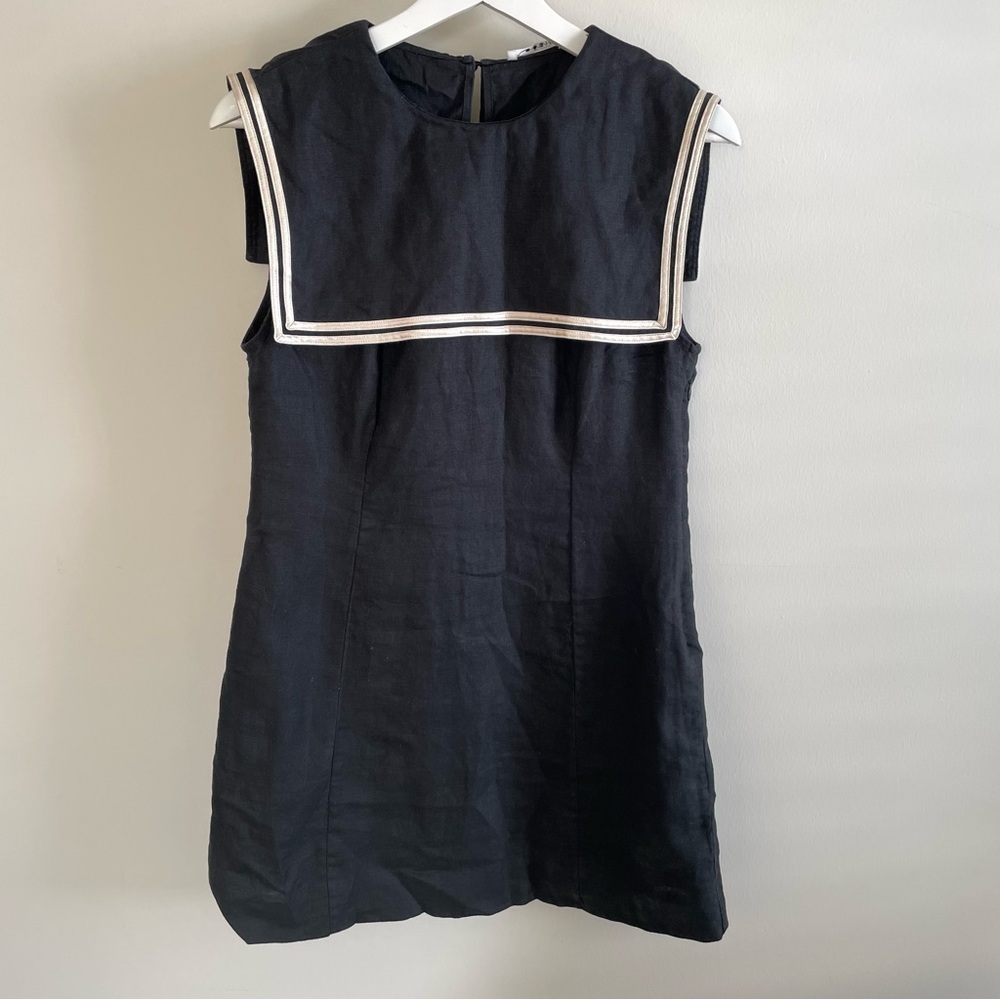 Doen Monroe Linen Sailor Mini Dress size 6 - Picture 7 of 13